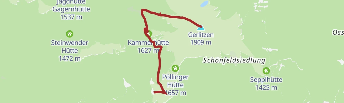 Route map: 3 Hütten Tour